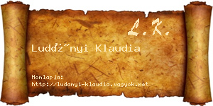 Ludányi Klaudia névjegykártya