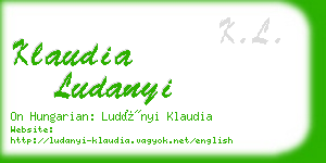 klaudia ludanyi business card